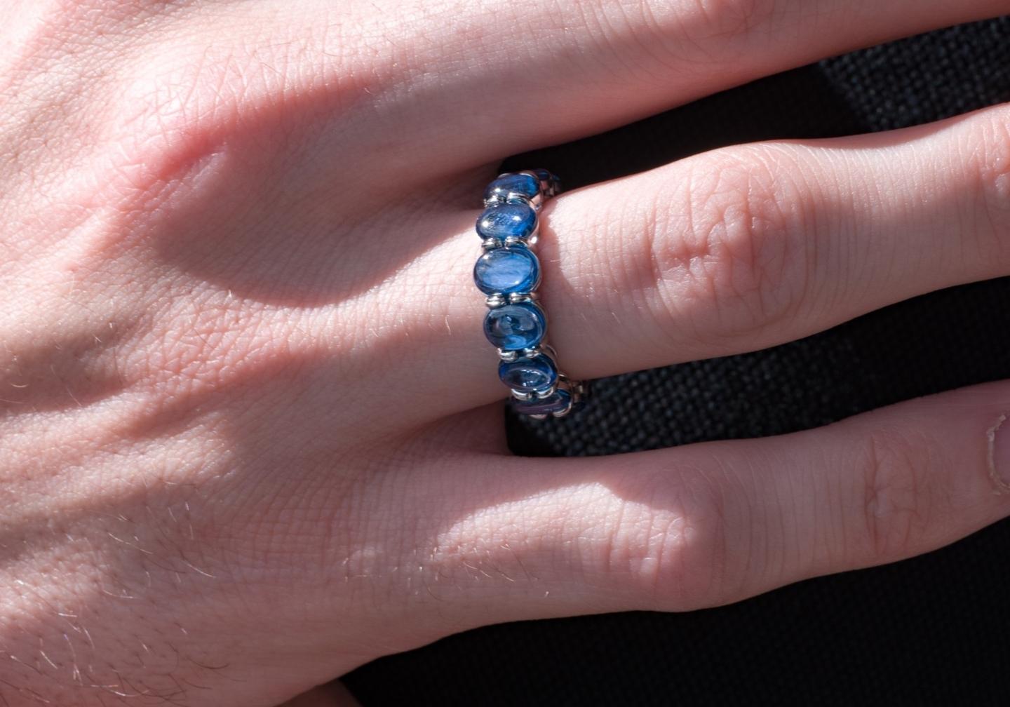 Platinum Yogo Sapphire Bon Ton Candy Ring