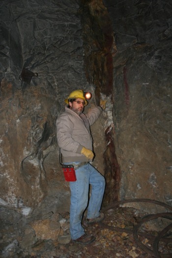 Gem Gallery owner Don Baide 360 feet down into the Vortex Mine